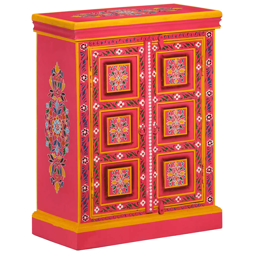 Sideboard Massivholz Mango Rosa Handbemalt