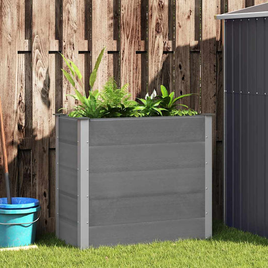Lit surélevé de jardin WPC 100 x 50 x 91 cm gris