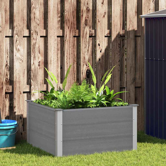 Lit surélevé de jardin WPC 100 x 100 x 54 cm gris