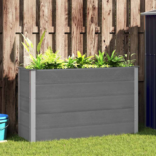 Lit surélevé de jardin WPC 150 x 50 x 91 cm gris