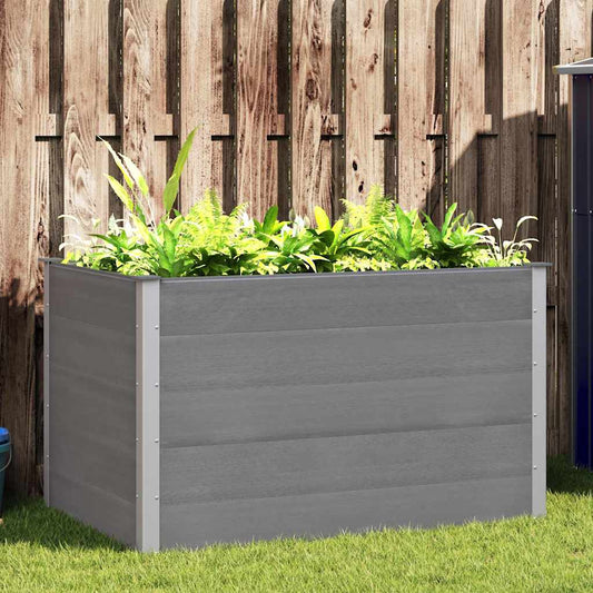 Lit surélevé de jardin WPC 150x100x91 cm gris
