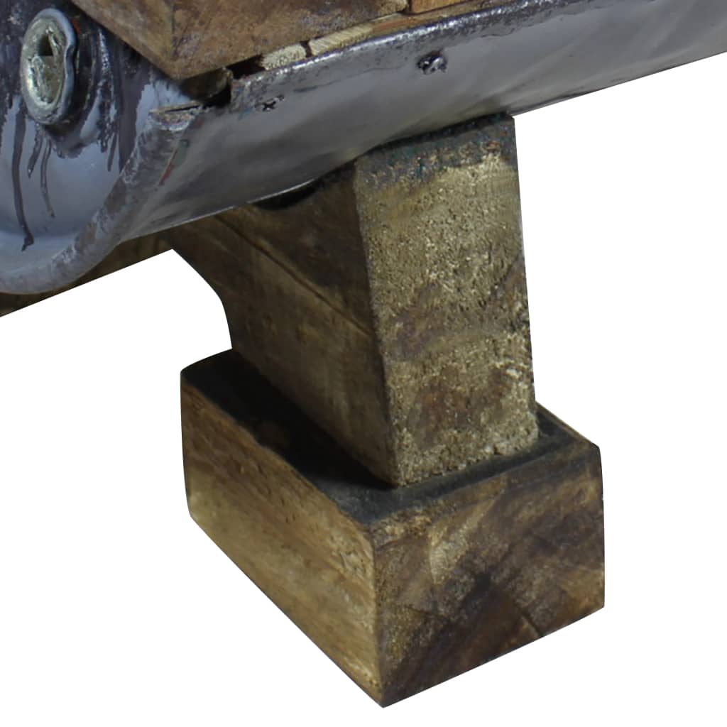 Table basse en bois de récupération mixte 90x50x35 cm