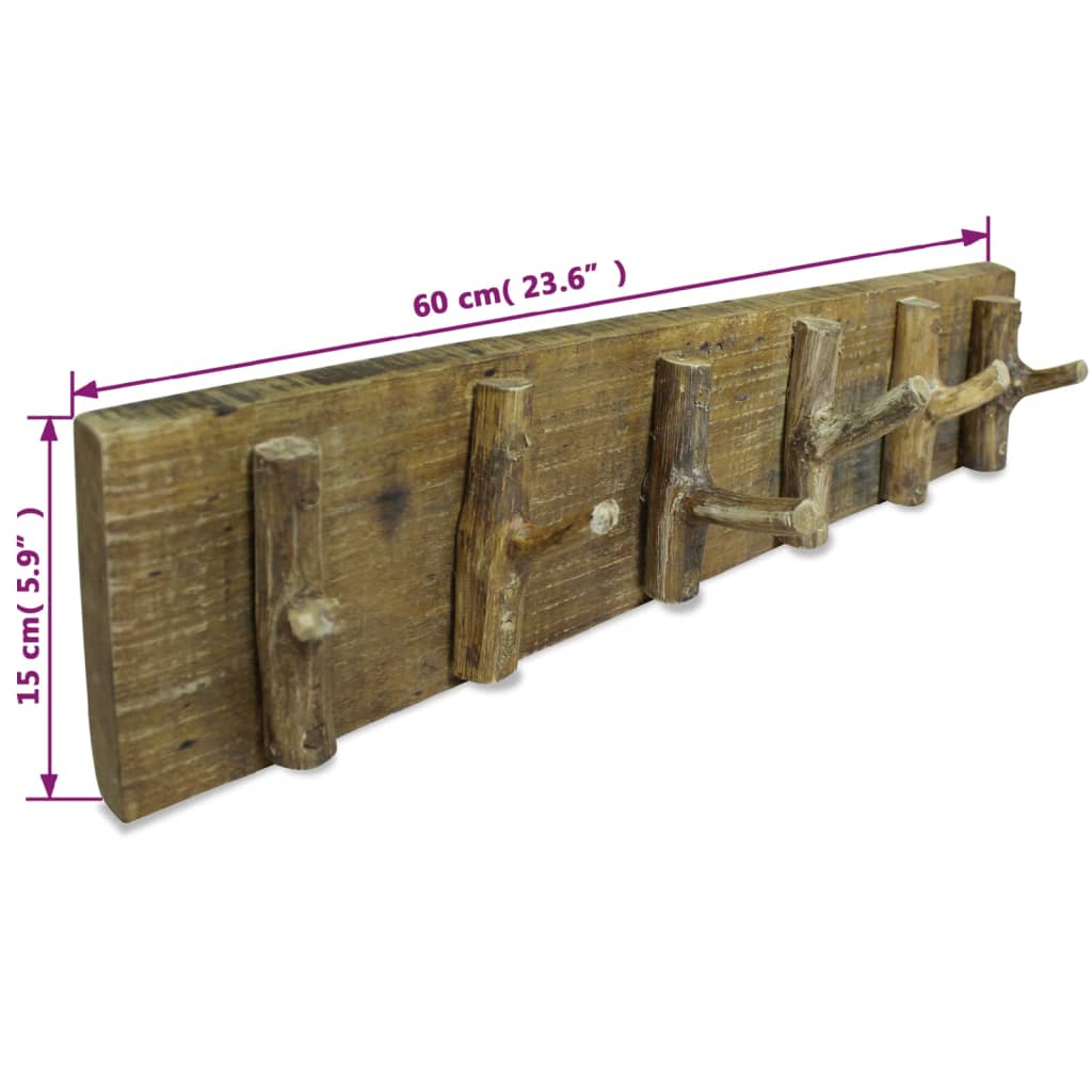 Garderobenleiste Gemischtes Altholz 60x15 cm