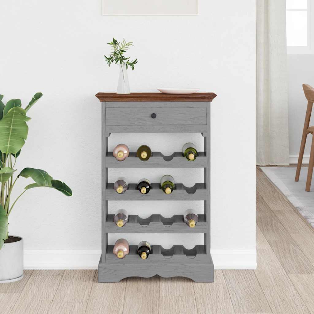 Weinregal Massives Mahagoniholz 55x23x85 cm
