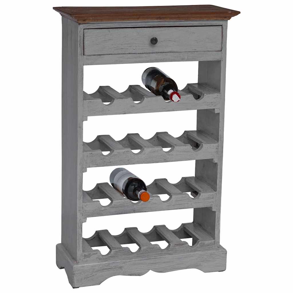 Weinregal Massives Mahagoniholz 55x23x85 cm
