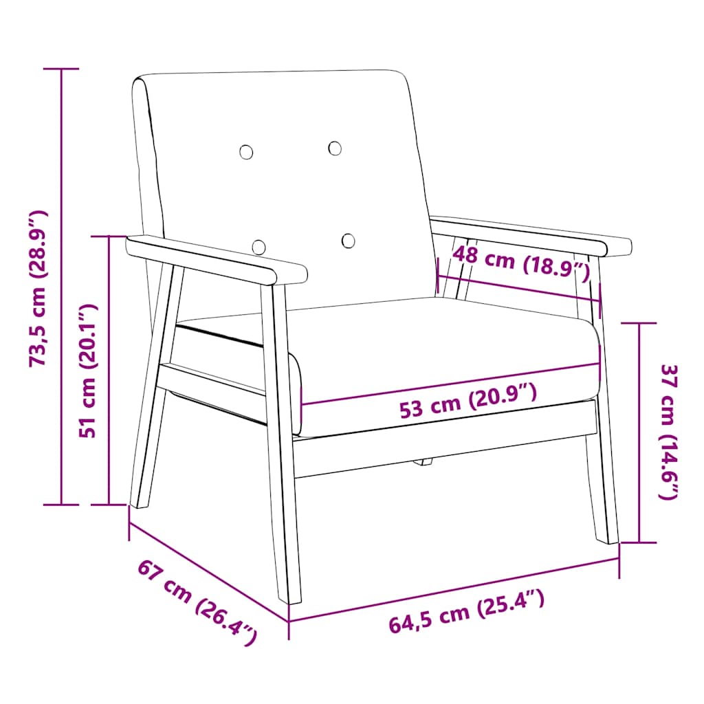 Sessel Dunkelgrau Stoff