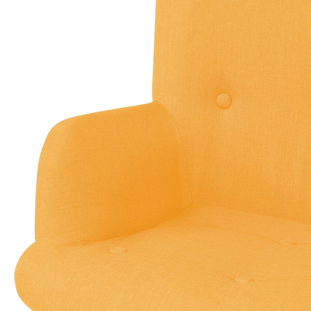 Sessel mit Fußhocker Gelb Stoff