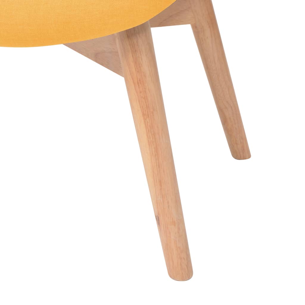 Sessel mit Fußhocker Gelb Stoff
