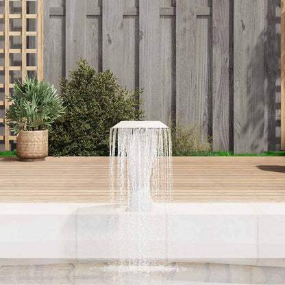Pool-Wasserfall Edelstahl 64x30x52 cm Silbern