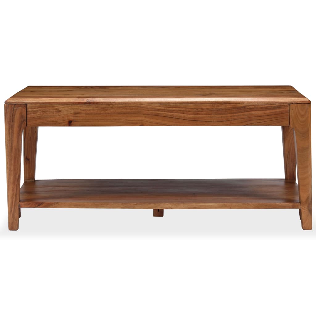Table basse en bois massif 88x50x38 cm