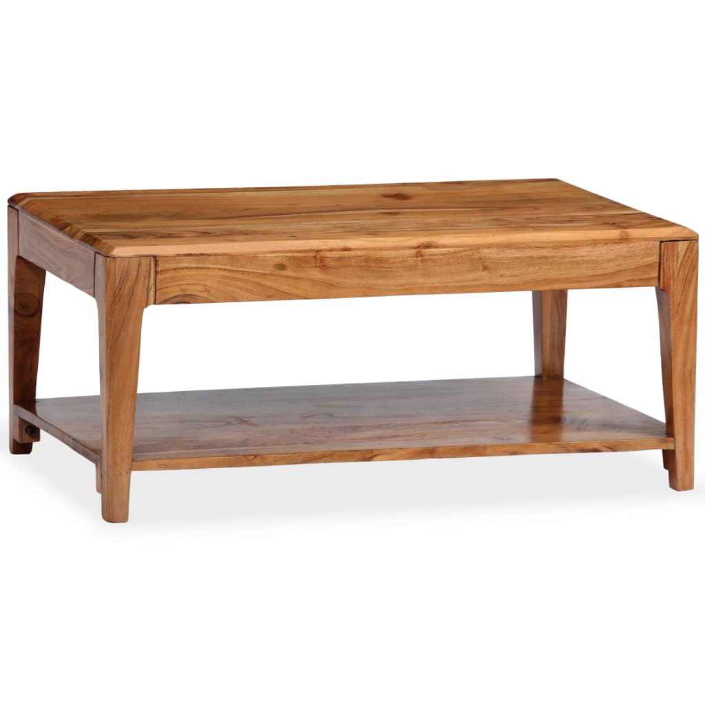 Table basse en bois massif 88x50x38 cm