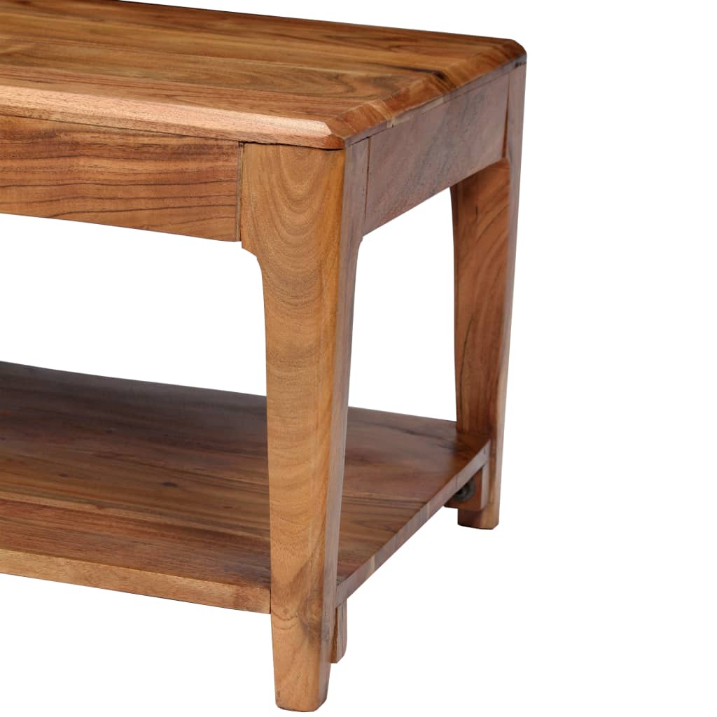 Table basse en bois massif 88x50x38 cm
