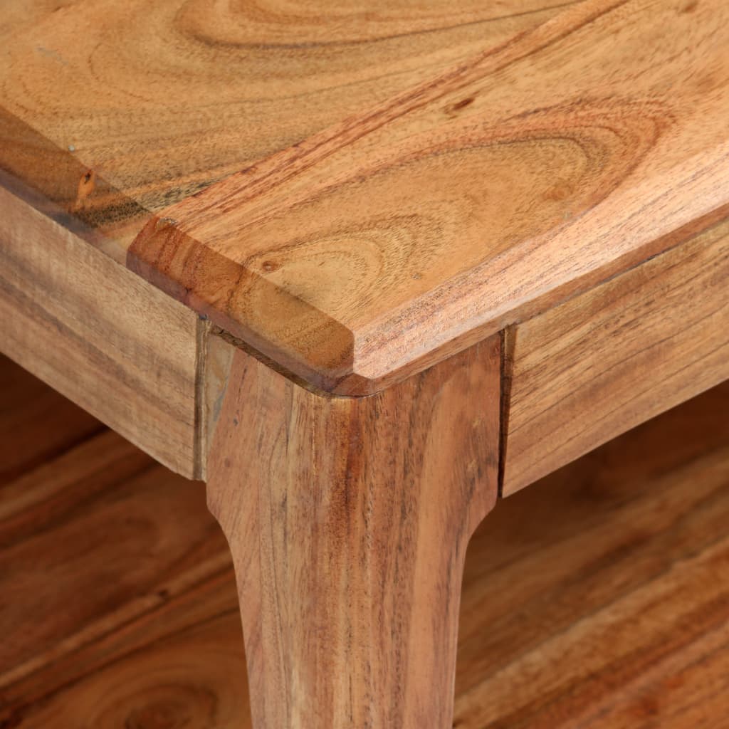 Table basse en bois massif 88x50x38 cm