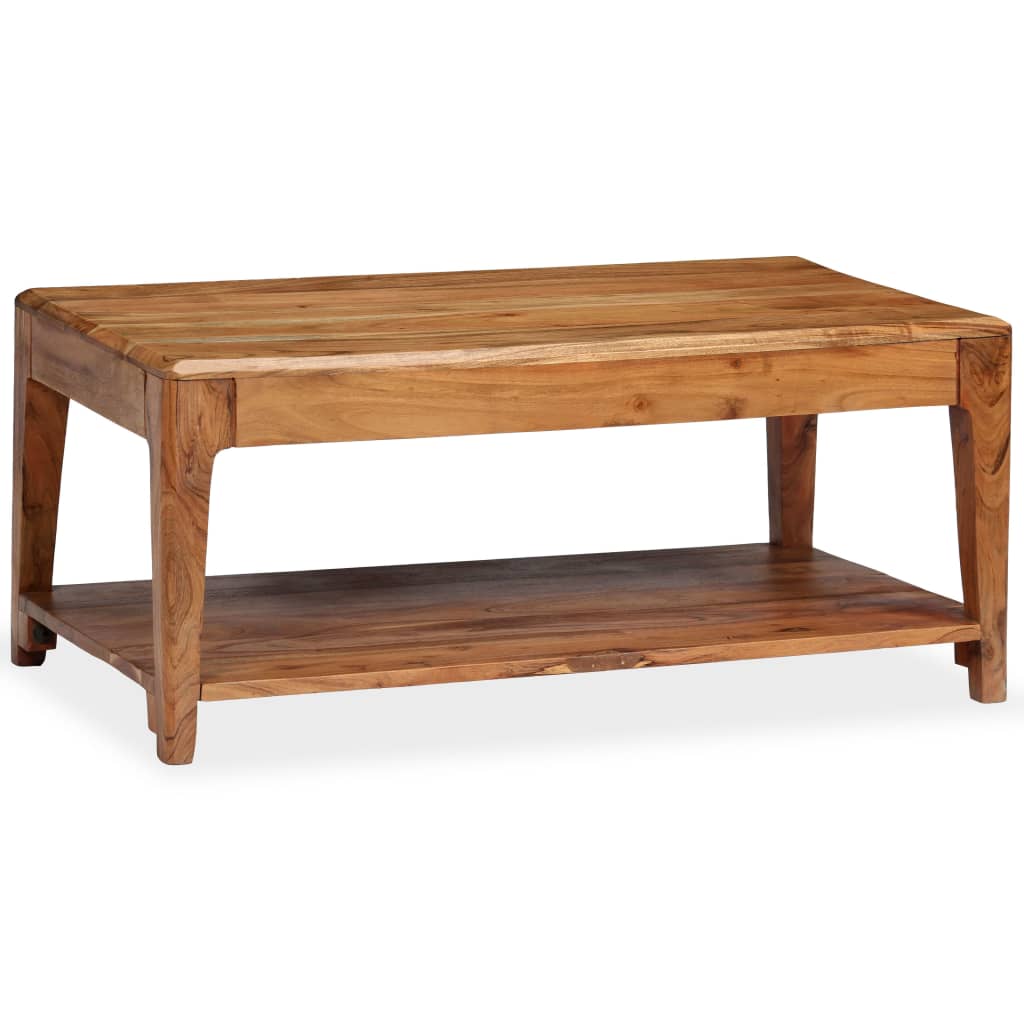 Table basse en bois massif 88x50x38 cm