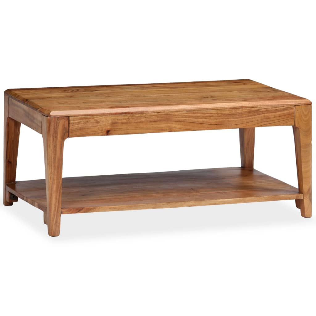 Table basse en bois massif 88x50x38 cm