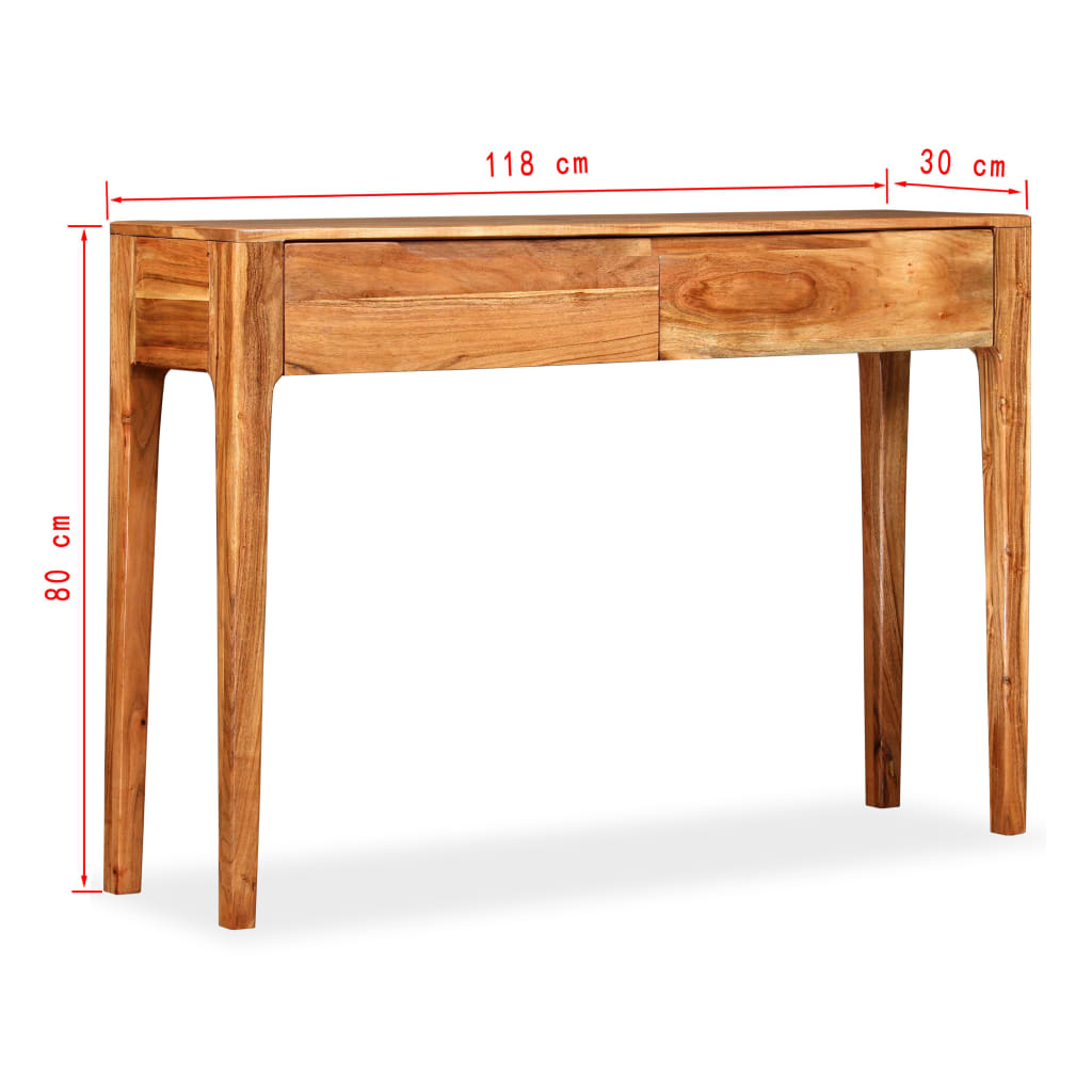 Konsolentisch Massivholz 118 x 30 x 80 cm