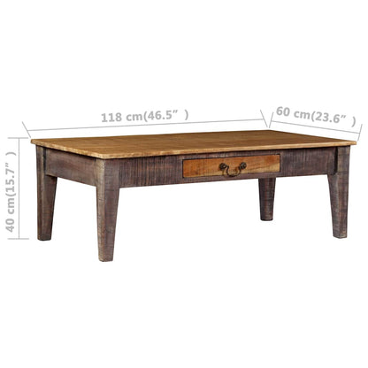 Couchtisch Massivholz Vintage 118 x 60 x 40 cm