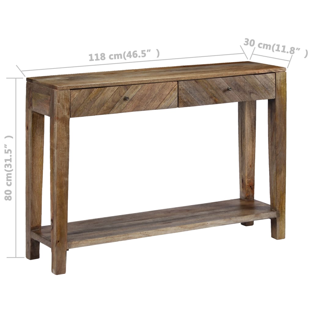 Konsolentisch Mangoholz Massiv 118 x 30 x 80 cm