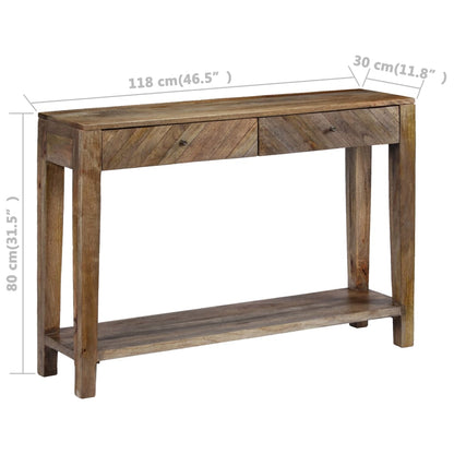 Konsolentisch Mangoholz Massiv 118 x 30 x 80 cm