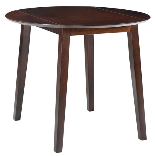 Table à manger pliante ronde en MDF marron