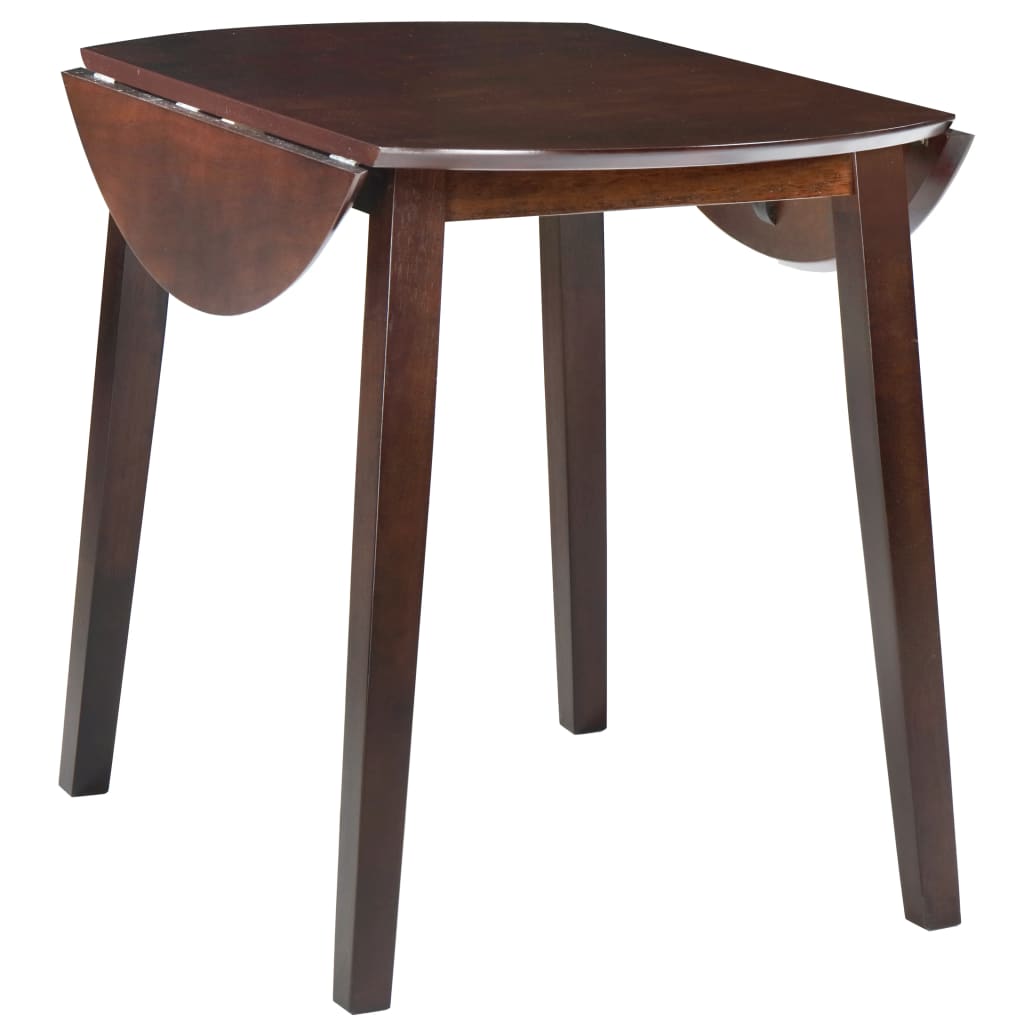 Table à manger pliante ronde en MDF marron