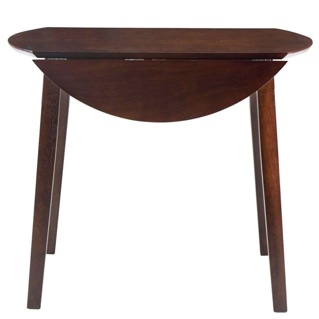 Table à manger pliante ronde en MDF marron