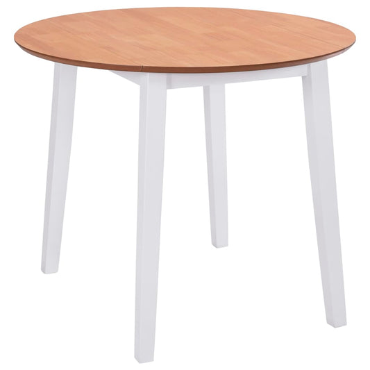 Table à manger pliante ronde en MDF blanc