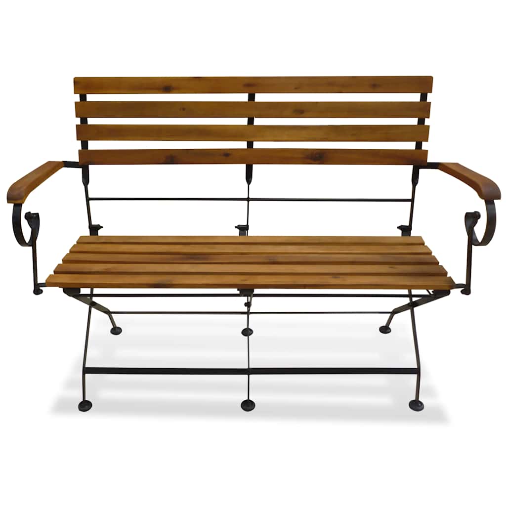 Gartenbank Klappbar 112 cm Massivholz Akazie