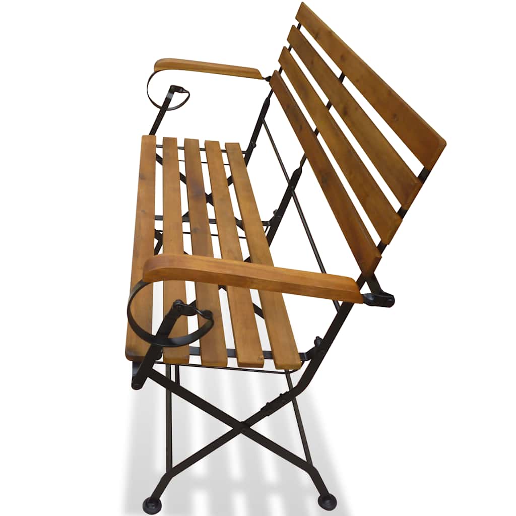 Gartenbank Klappbar 112 cm Massivholz Akazie