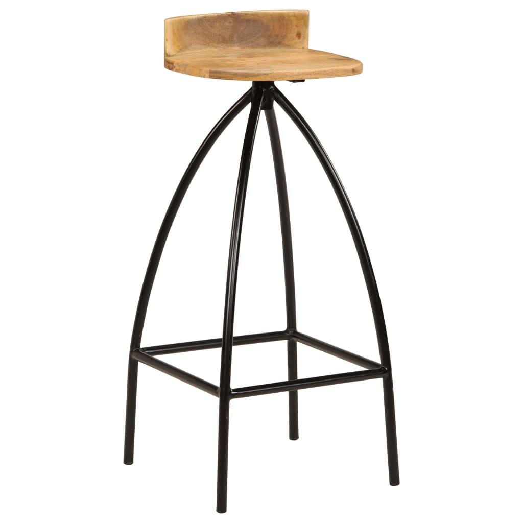 Barhocker 2 Stk. Massivholz Mango