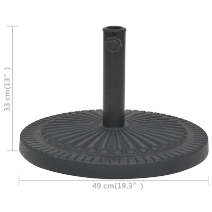 Sonnenschirmständer Harz Rund Schwarz 14 kg