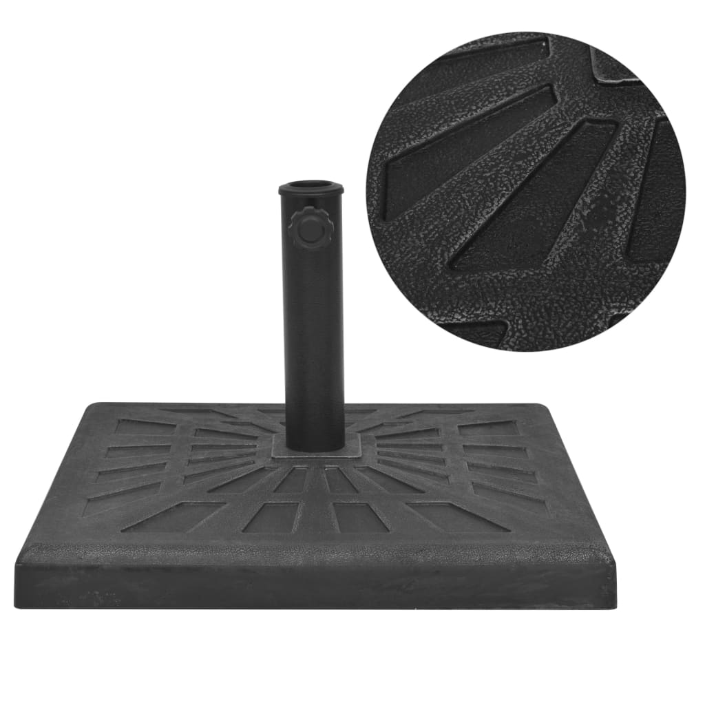 Pied de parasol carré noir 12 kg