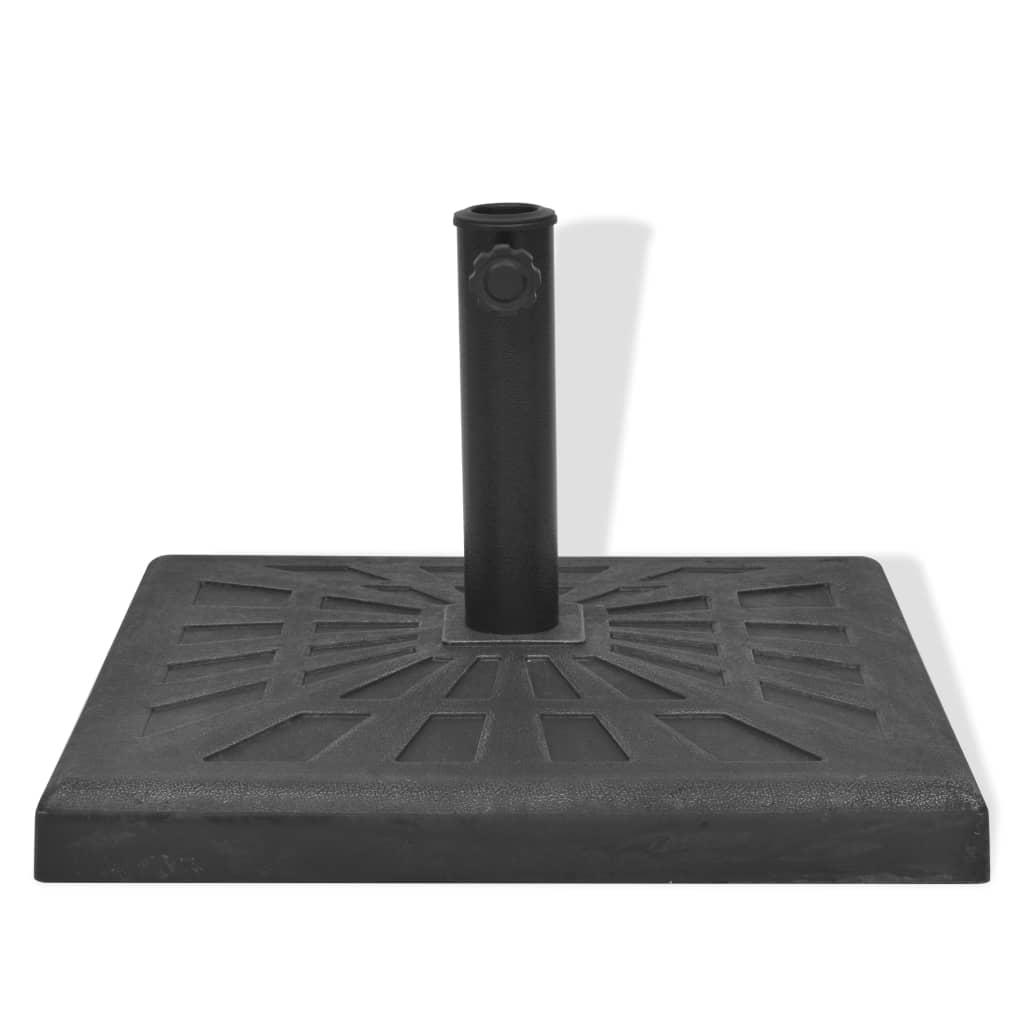 Pied de parasol carré noir 12 kg