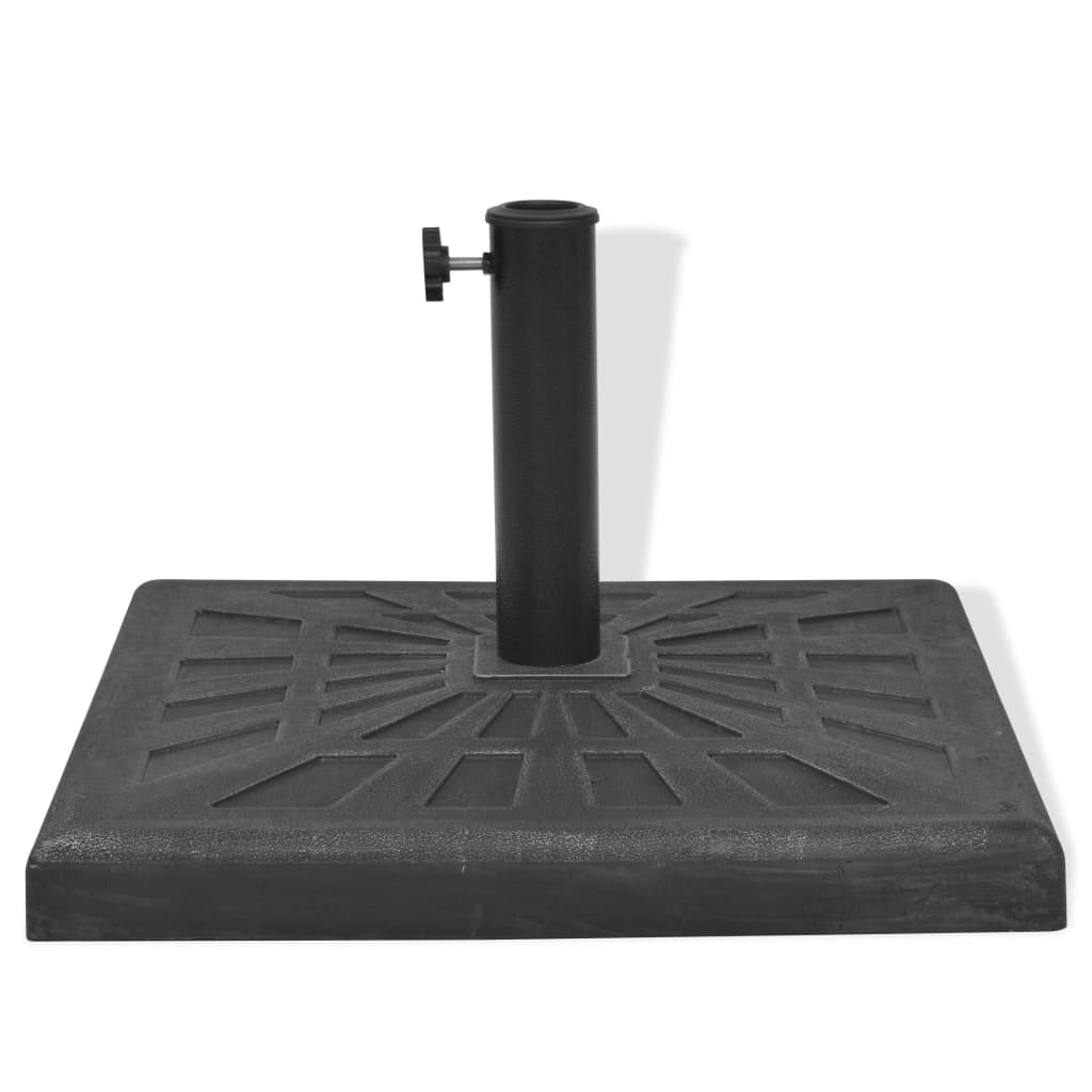 Pied de parasol carré noir 12 kg