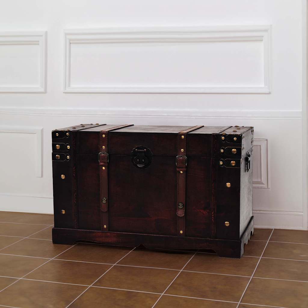 Vintage Schatztruhe Holz 66 x 38 x 40 cm