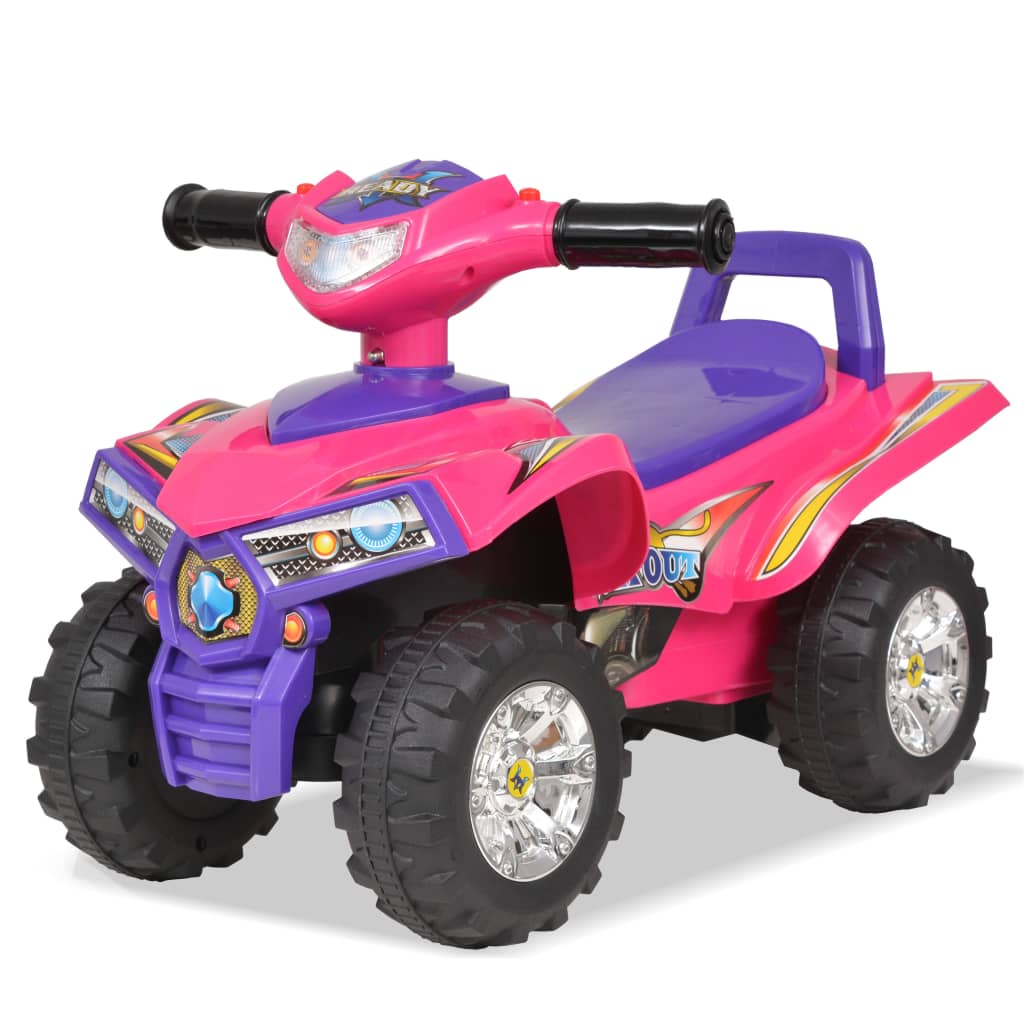 Aufsitz-Quad für Kinder mit Sound und Licht Rosa und Lila