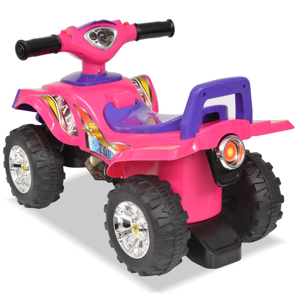 Aufsitz-Quad für Kinder mit Sound und Licht Rosa und Lila