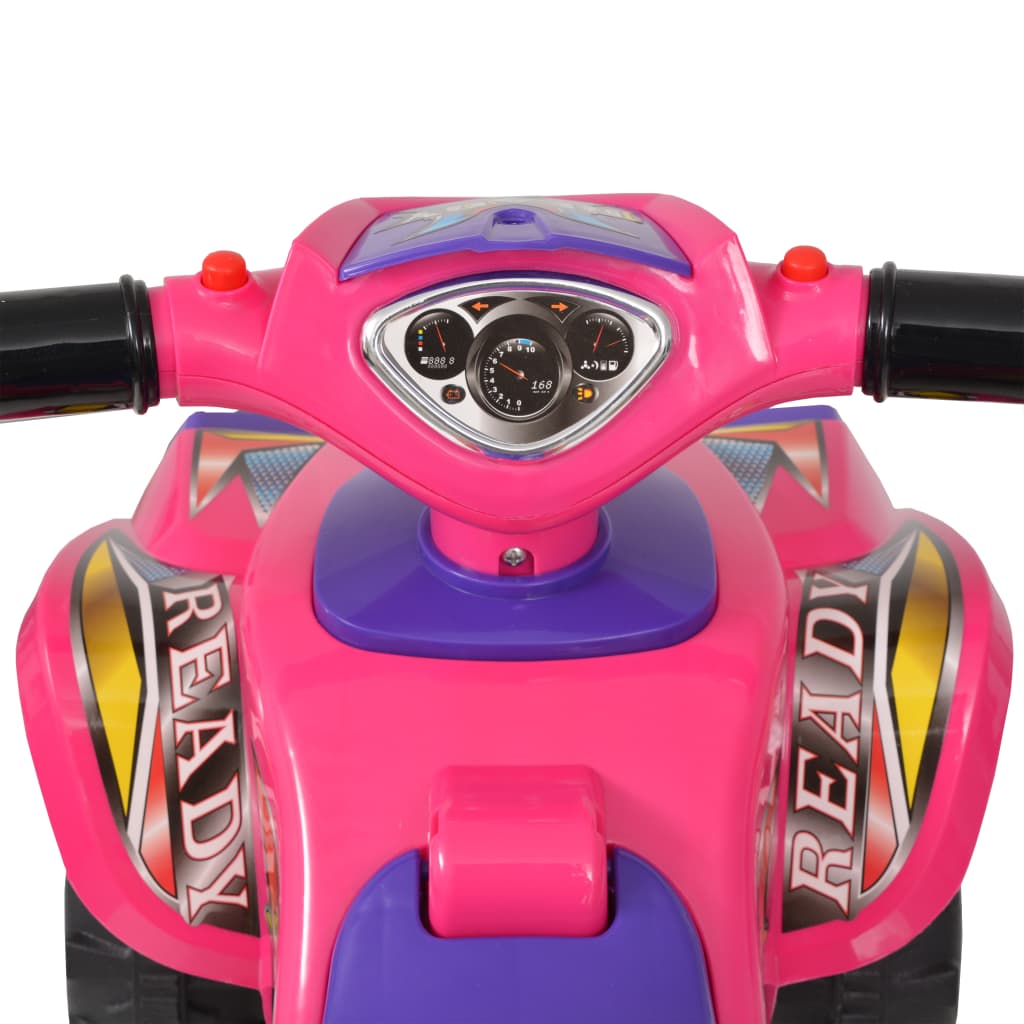 Aufsitz-Quad für Kinder mit Sound und Licht Rosa und Lila