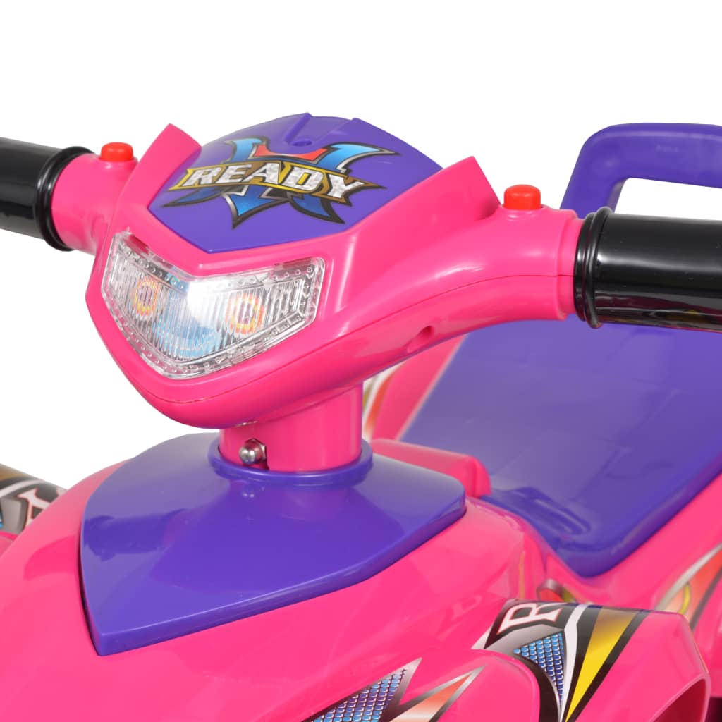 Aufsitz-Quad für Kinder mit Sound und Licht Rosa und Lila