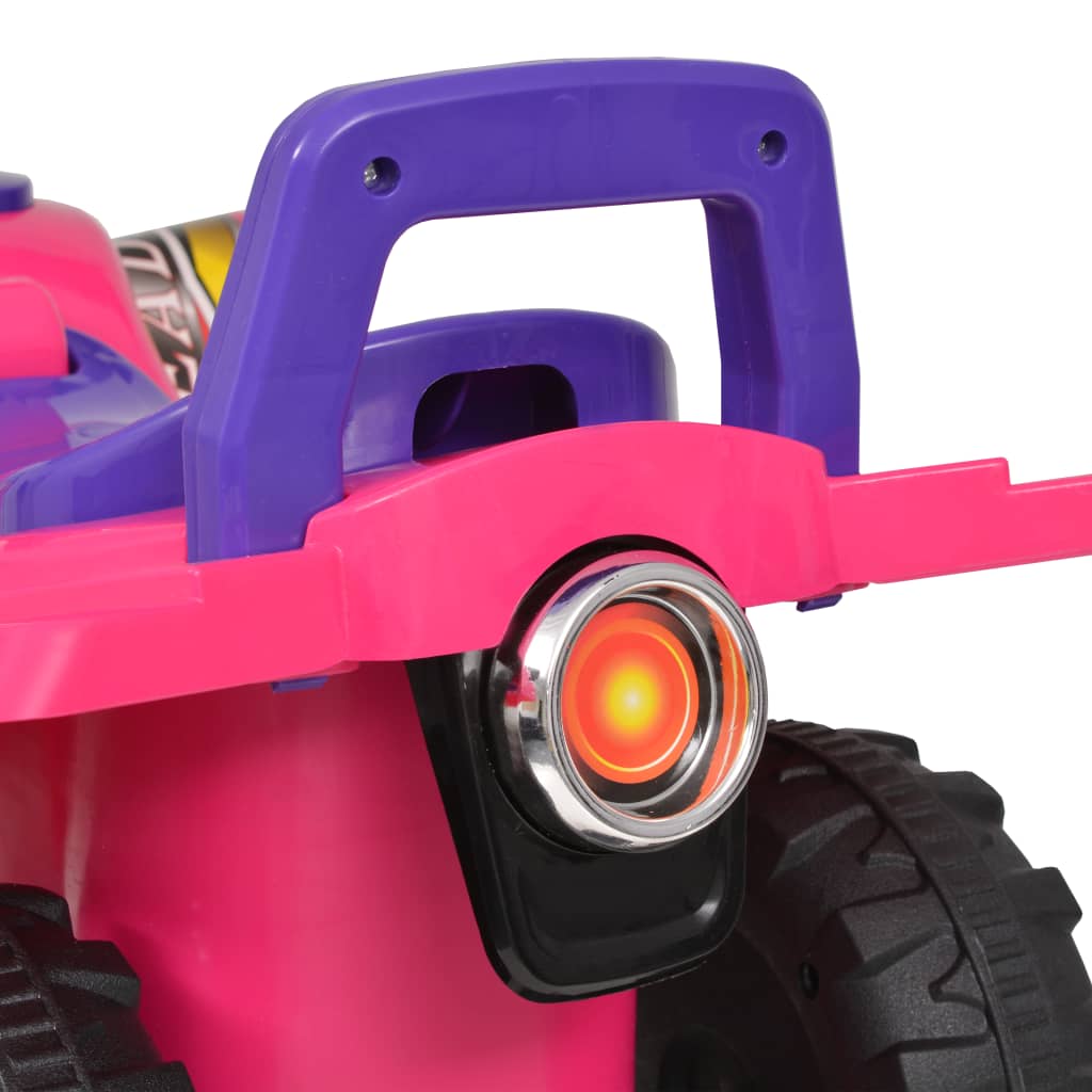 Aufsitz-Quad für Kinder mit Sound und Licht Rosa und Lila