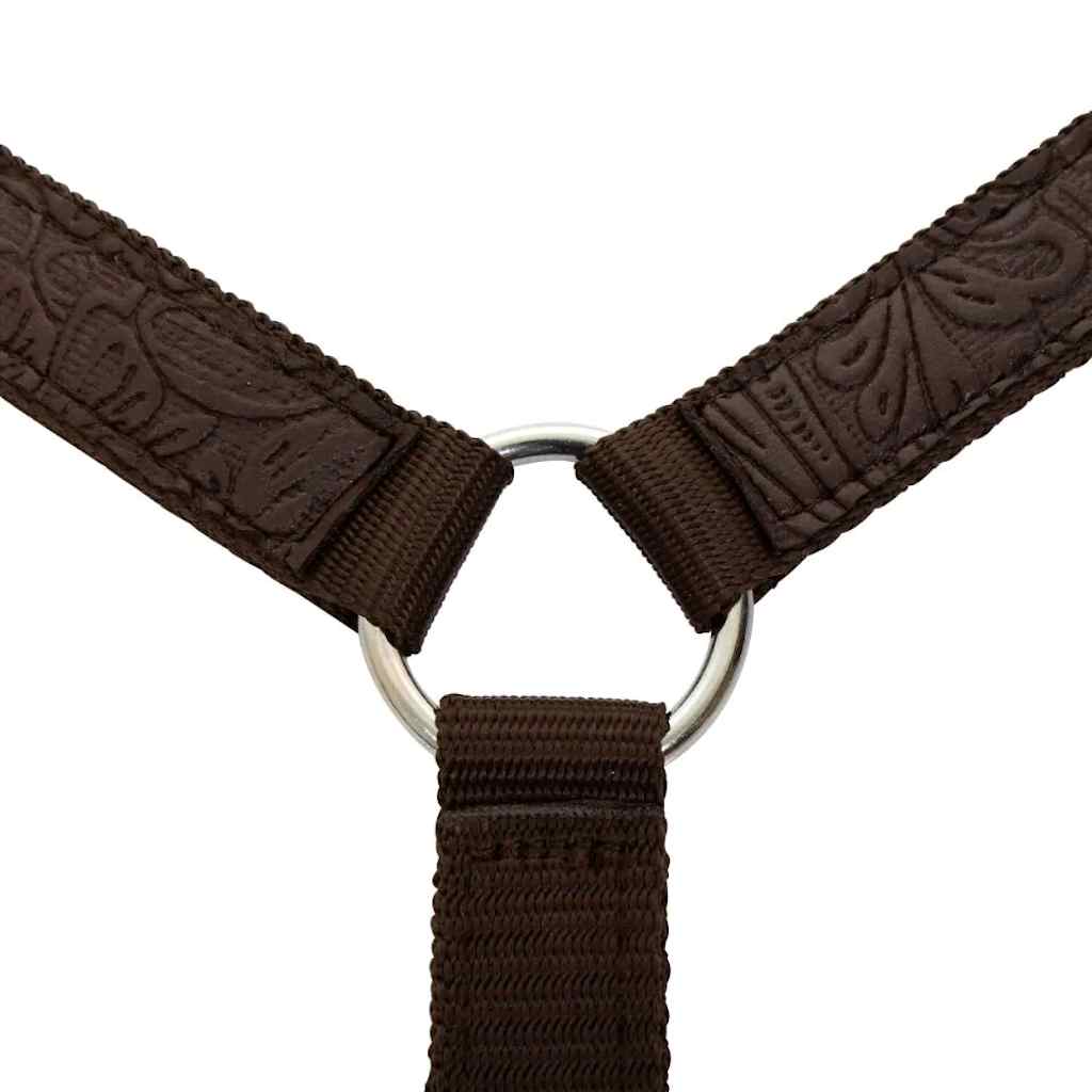 Western-Sattel, Halfter & Brustblatt Echtleder 17" Braun