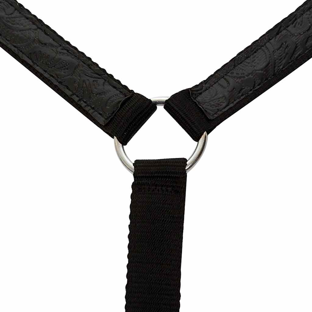 Western-Sattel, Halfter & Brustblatt Echtleder 17" Schwarz