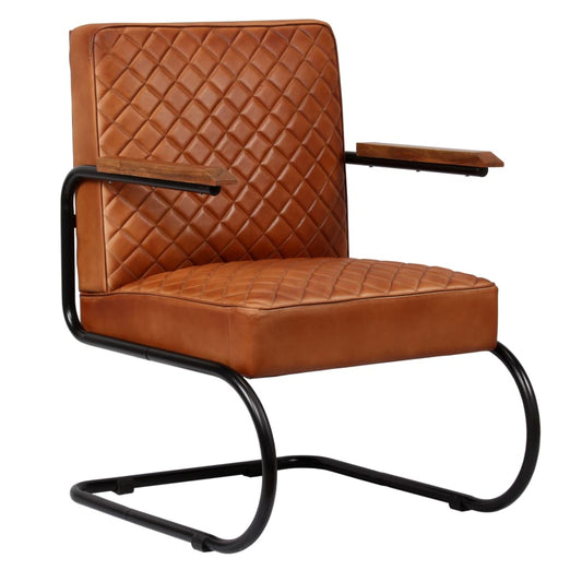 Sessel Hellbraun Echtleder