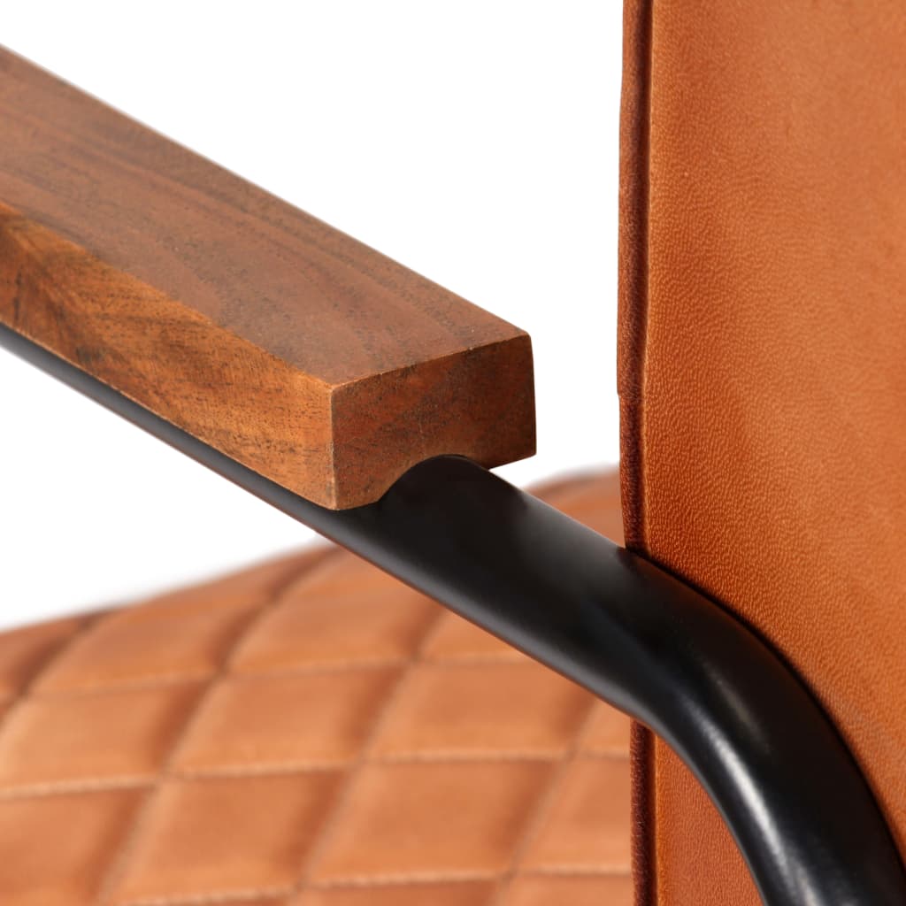 Sessel Hellbraun Echtleder