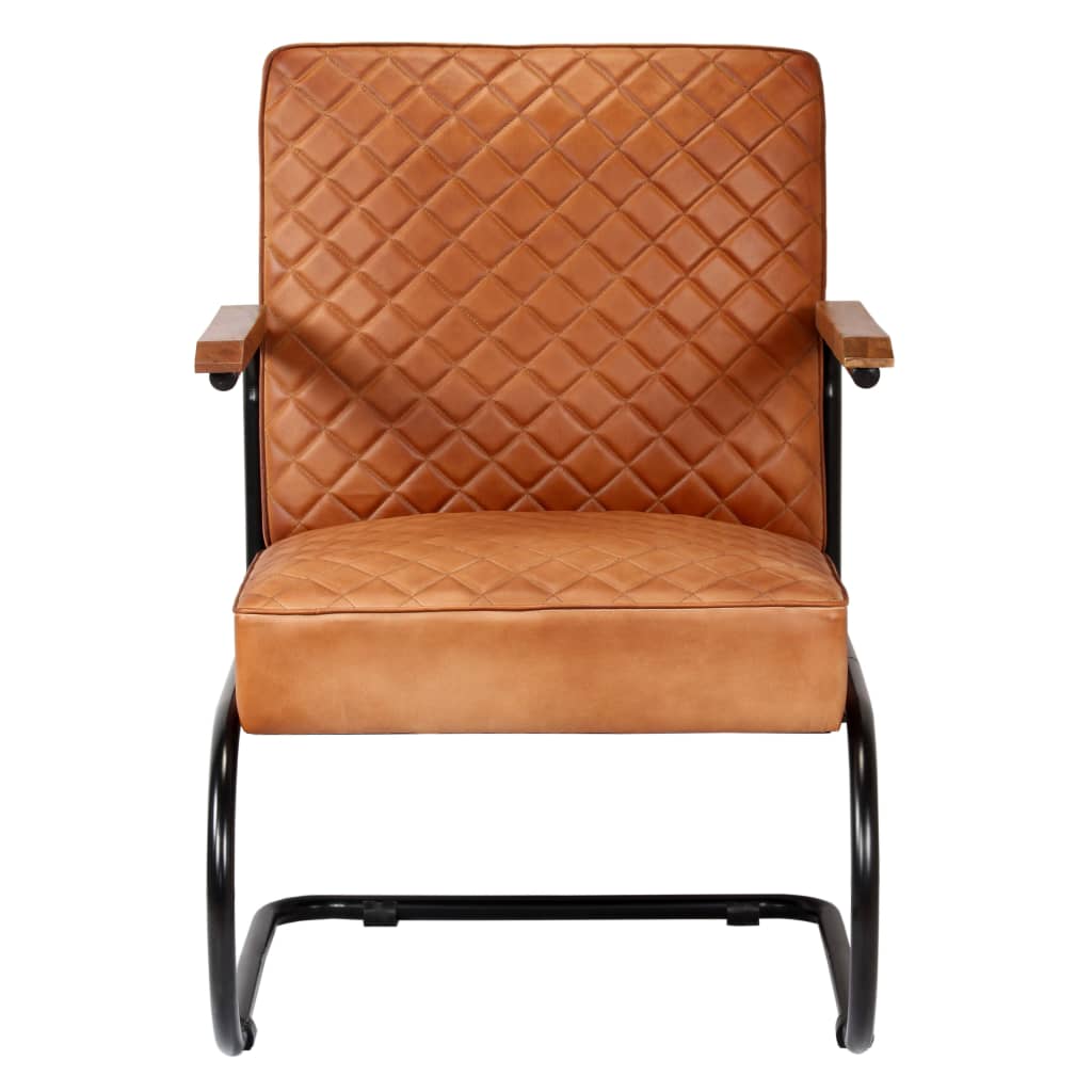 Sessel Hellbraun Echtleder