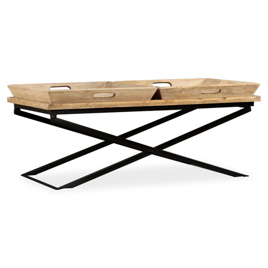 Table basse en bois de manguier massif 110 x 55 x 42 cm