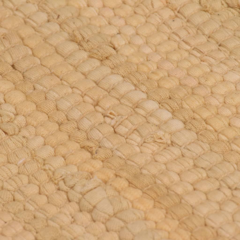 Chindi-Teppich Handgewebt Baumwolle 200x290 cm Beige