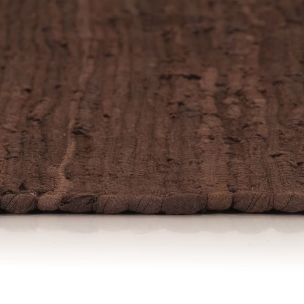 Handgewebter Chindi-Teppich Baumwolle 160x230 cm Braun