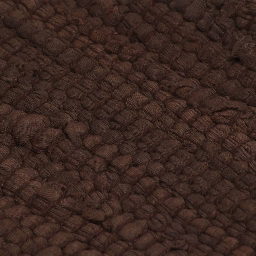 Handgewebter Chindi-Teppich Baumwolle 160x230 cm Braun
