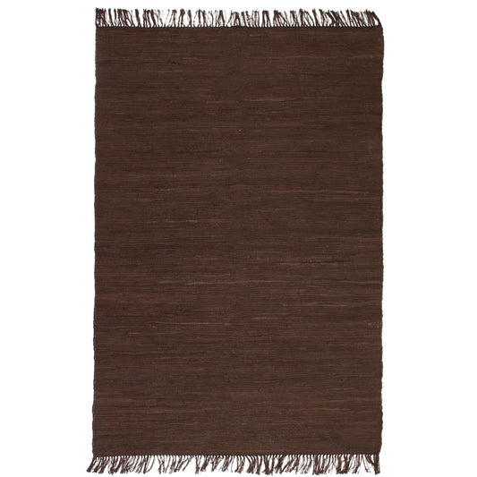 Chindi-Teppich Handgewebt Baumwolle 200x290 cm Braun